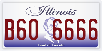 IL license plate B606666