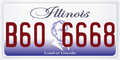 IL license plate B606668