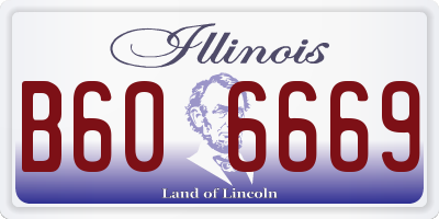 IL license plate B606669