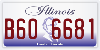 IL license plate B606681