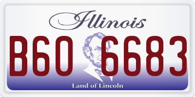 IL license plate B606683