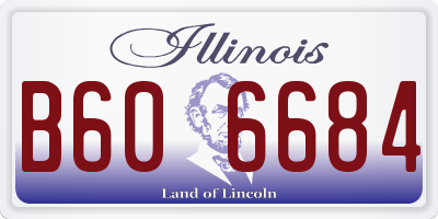 IL license plate B606684