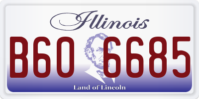 IL license plate B606685
