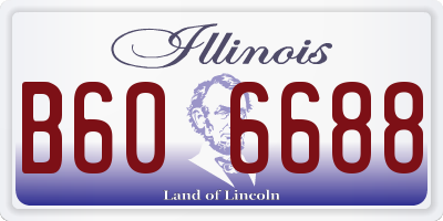 IL license plate B606688