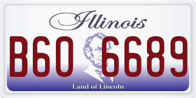 IL license plate B606689