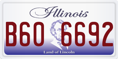 IL license plate B606692