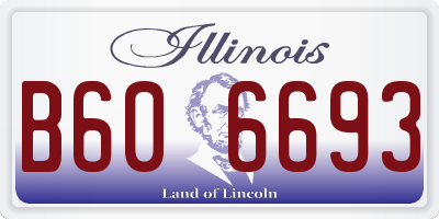 IL license plate B606693