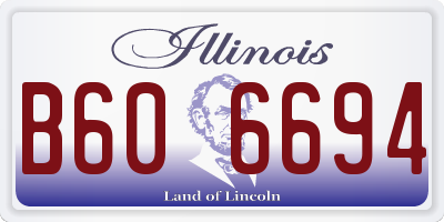 IL license plate B606694