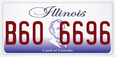 IL license plate B606696