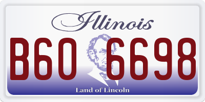 IL license plate B606698
