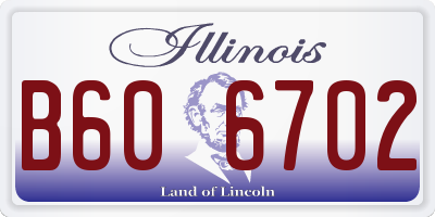 IL license plate B606702