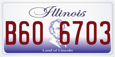 IL license plate B606703