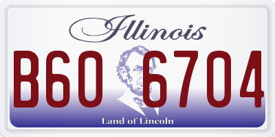 IL license plate B606704