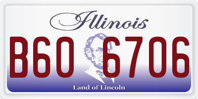 IL license plate B606706