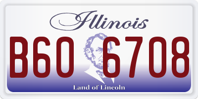 IL license plate B606708