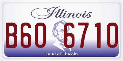 IL license plate B606710