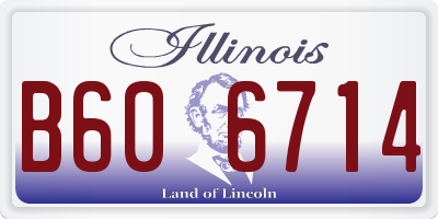 IL license plate B606714