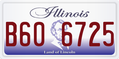 IL license plate B606725