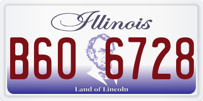 IL license plate B606728