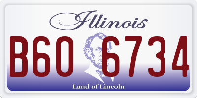 IL license plate B606734
