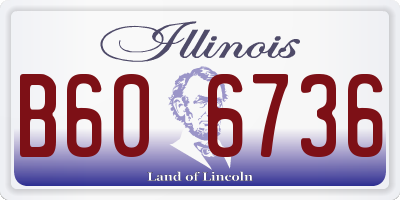 IL license plate B606736