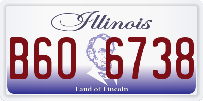 IL license plate B606738