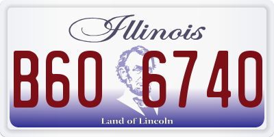 IL license plate B606740
