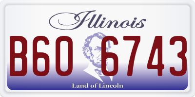 IL license plate B606743