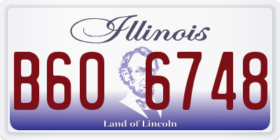 IL license plate B606748