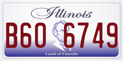 IL license plate B606749