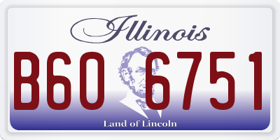 IL license plate B606751