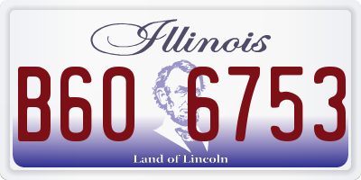IL license plate B606753