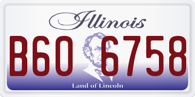 IL license plate B606758