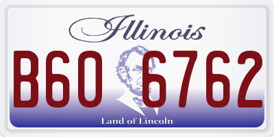 IL license plate B606762