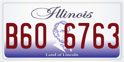 IL license plate B606763