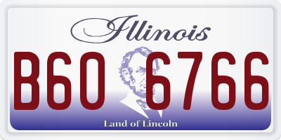 IL license plate B606766
