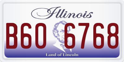 IL license plate B606768