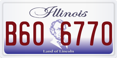 IL license plate B606770