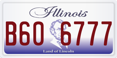 IL license plate B606777
