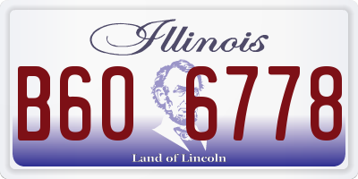 IL license plate B606778