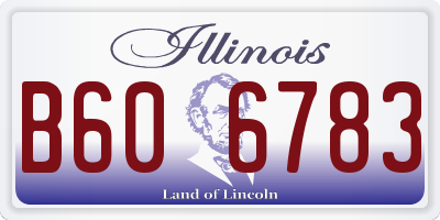 IL license plate B606783