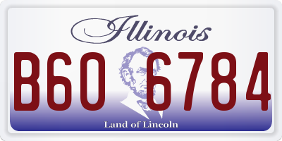 IL license plate B606784