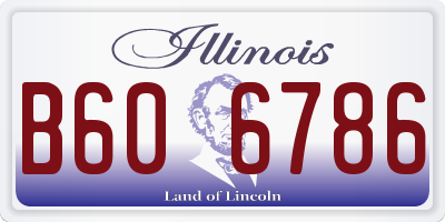 IL license plate B606786
