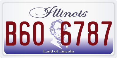 IL license plate B606787