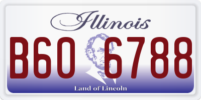 IL license plate B606788