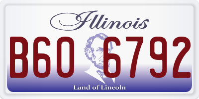 IL license plate B606792