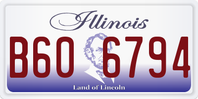 IL license plate B606794