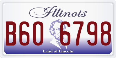 IL license plate B606798