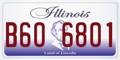IL license plate B606801