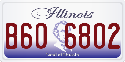 IL license plate B606802